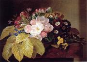 Floral, beautiful classical still life of flowers.037